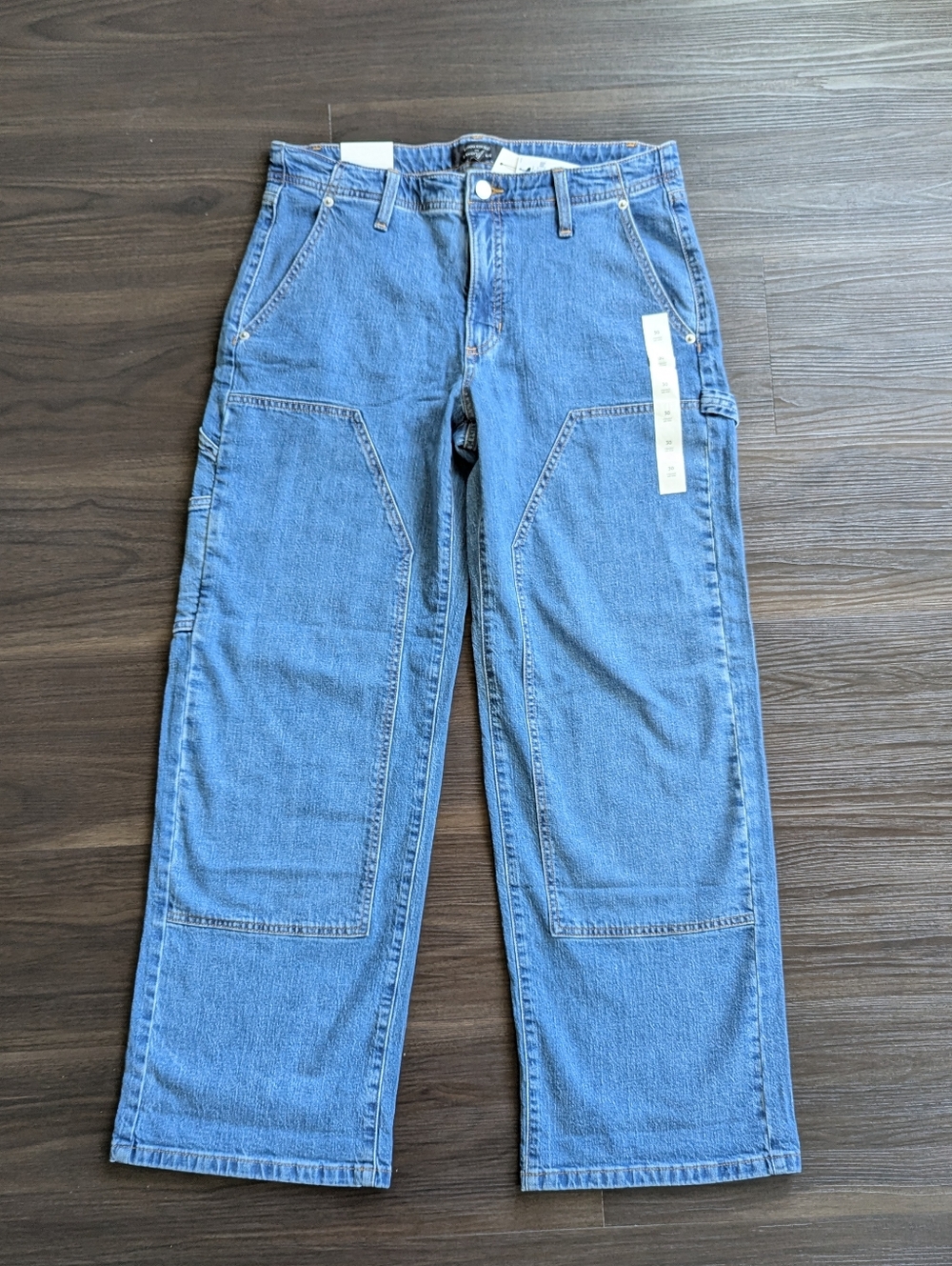 NWT Banana Republic Factory Straight Mid-Rise Carpenter Jeans Size 30 Utility
